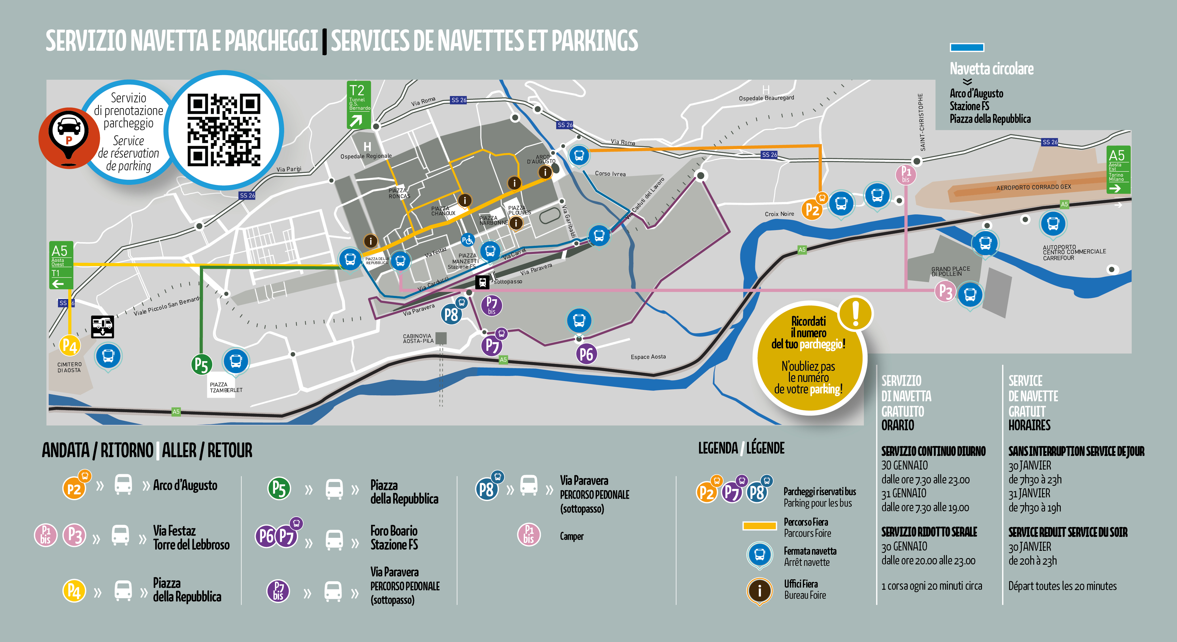 Parking and shuttle service - La Saint Ours